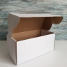 Коробка для подарка 26х12,5х12 см, белая, самосборная, микрогофрокартон