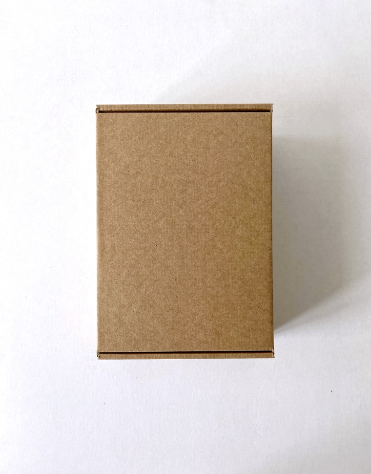 Коробка 22х16х8 см, бурая, самосборная, микрогофрокартон  