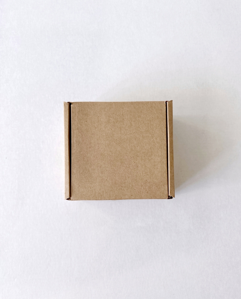 Коробка 10х10х6 см, бурая, самосборная, микрогофрокартон  