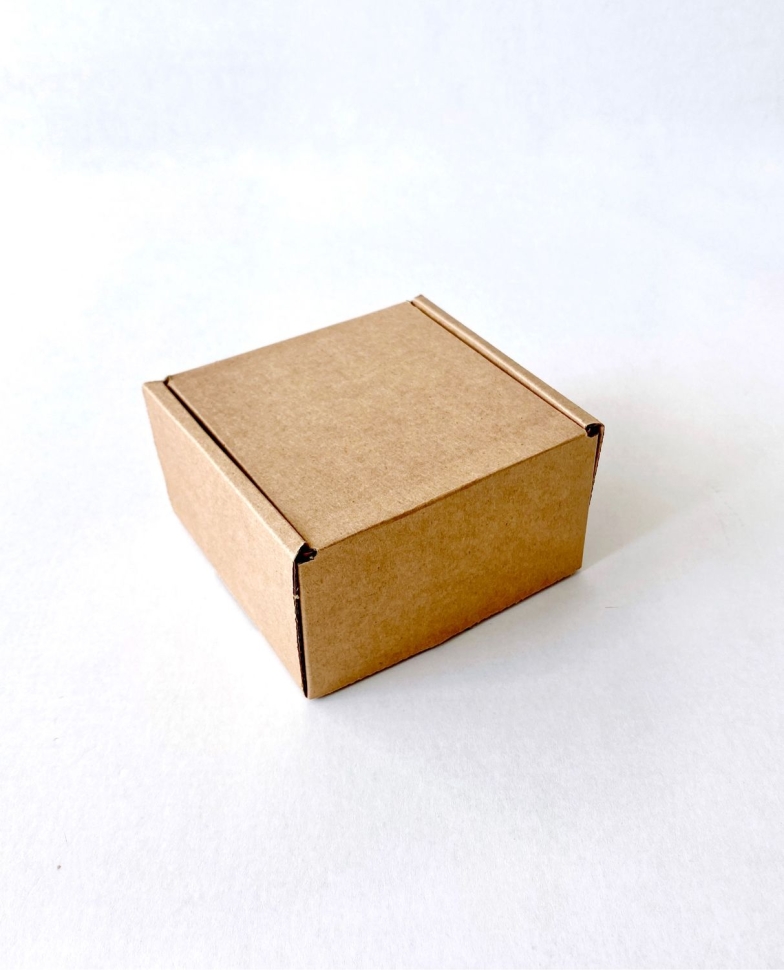 Коробка 10х10х6 см, бурая, самосборная, микрогофрокартон  
