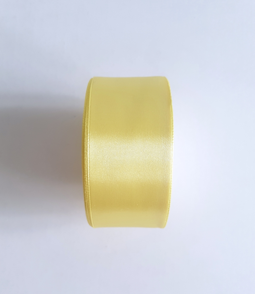 Атласные ленты 40 мм., желтая, цвет 22