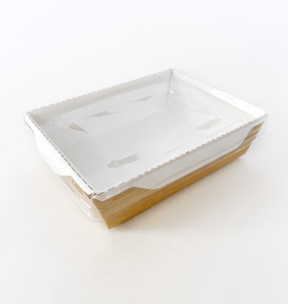 Коробка с прозрачной крышкой Salad 500, 14х10,5х4 см. 
