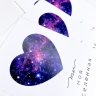 Мини-открытка Вселенная, 7 х 10 см.  
