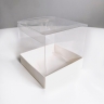 Коробка с прозрачной крышкой, 10х10х10 см., белая