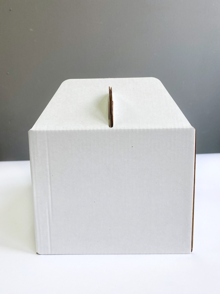 Коробка-чемоданчик 20х15х12 см, белая, самосборная, микрогофрокартон