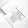 Коробка для пирожного 23х14х6 см, белая, самосборная, крафт картон
