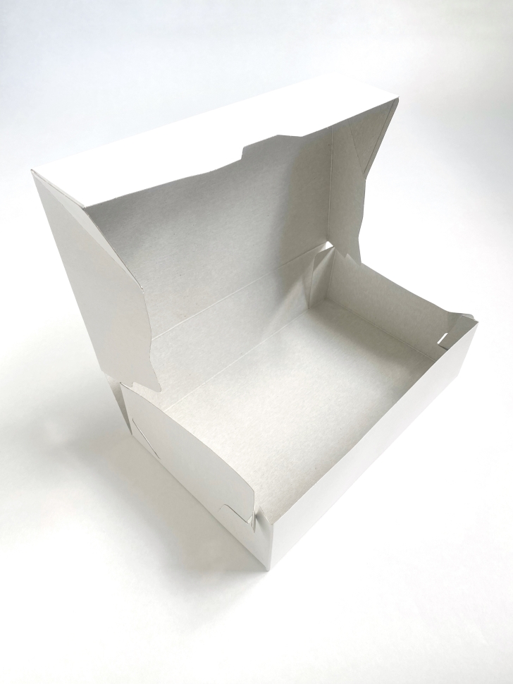 Коробка для пирожного 23х14х6 см., белая
