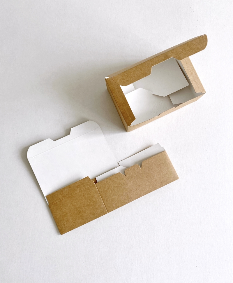 Коробка из крафт картона, 11,5х7,5х4,5 см., бежевая