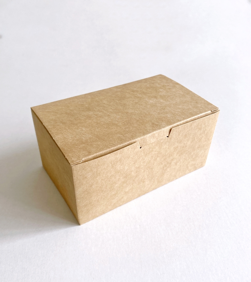 Коробка из крафт картона, 15х9х7 см., бежевая