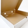 Коробка 30х30х6 см, белая, самосборная, микрогофрокартон 