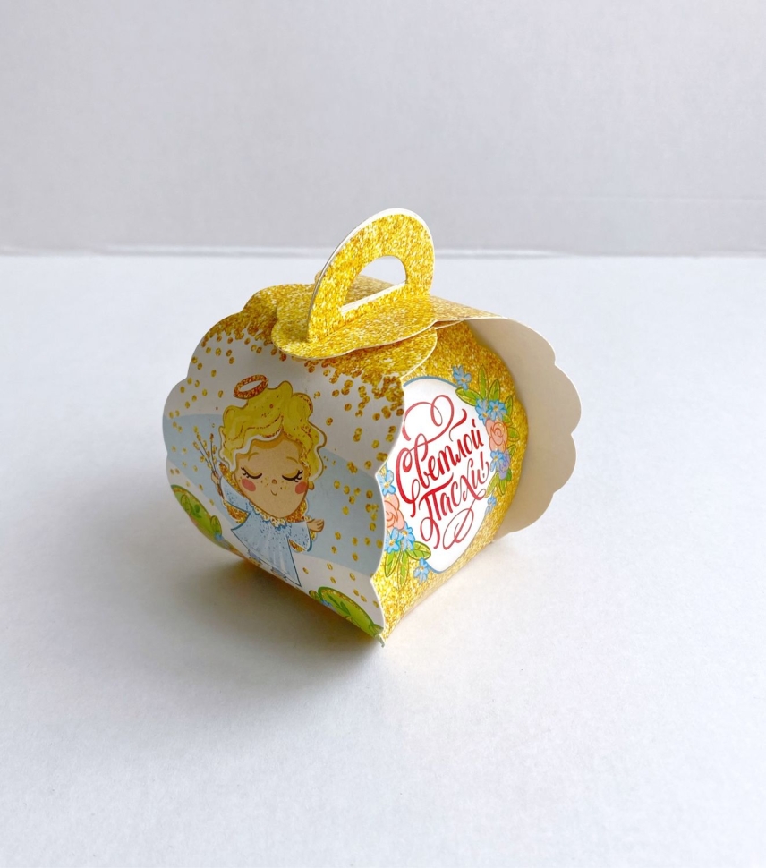 Коробочка для яйца «Ангел», самосборная, крафт картон