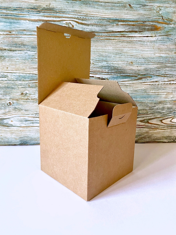 Коробка-куб из гофрокартона, 15х15х15 см., бурая