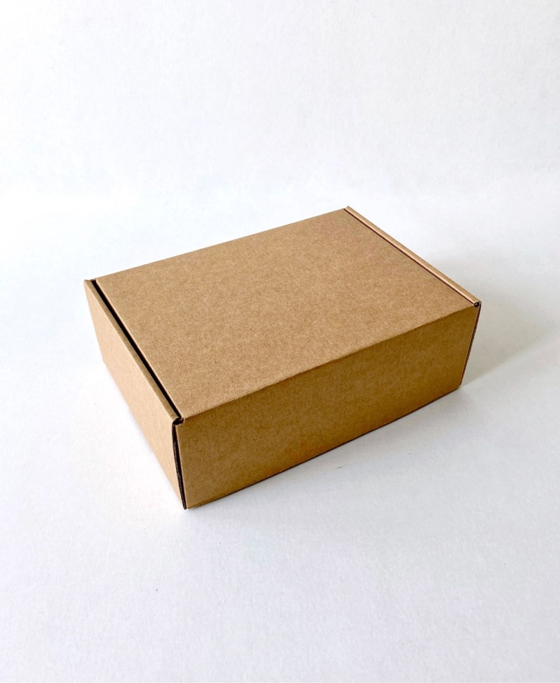 Коробка 22х16х8 см, бурая, самосборная, микрогофрокартон  