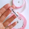Атласная лента, 10 мм, розовая «Handmade»