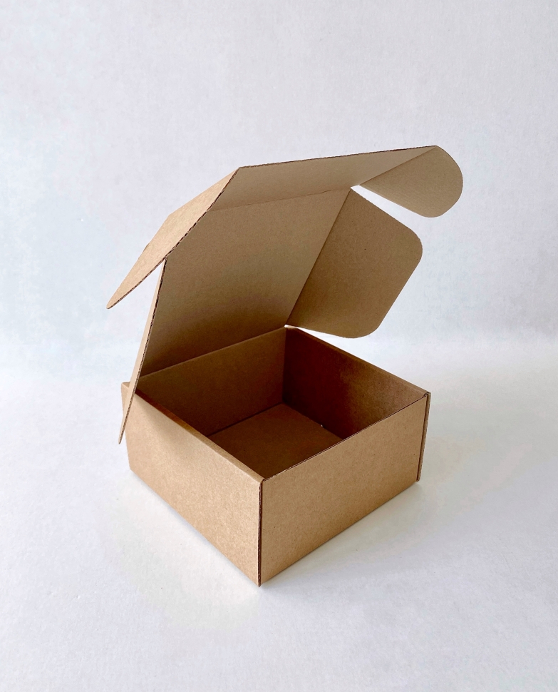 Коробка из гофрокартона, 16х16х8 см.