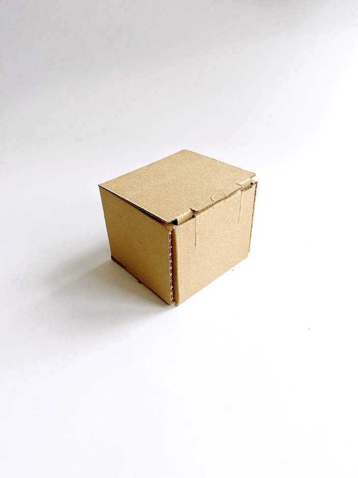 Коробка гофрокартона, 7х7х6 см., бурая  