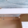 Коробка с окном 30х30х6 см, белая, самосборная, микрогофрокартон