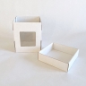 Коробка-кубик с крышкой и окошком, 14,5х14,5х18 см.