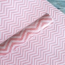 Крафт-бумага в рулоне "Зигзаги" (розовая)  
