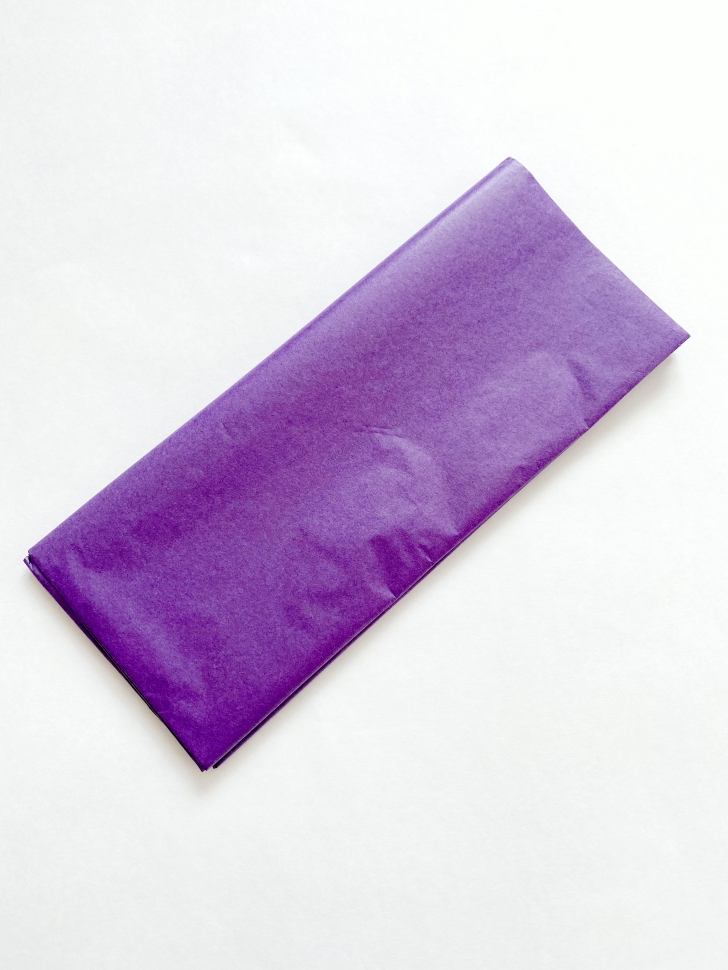 Бумага тишью, упаковка 10 листов, фиолетовая