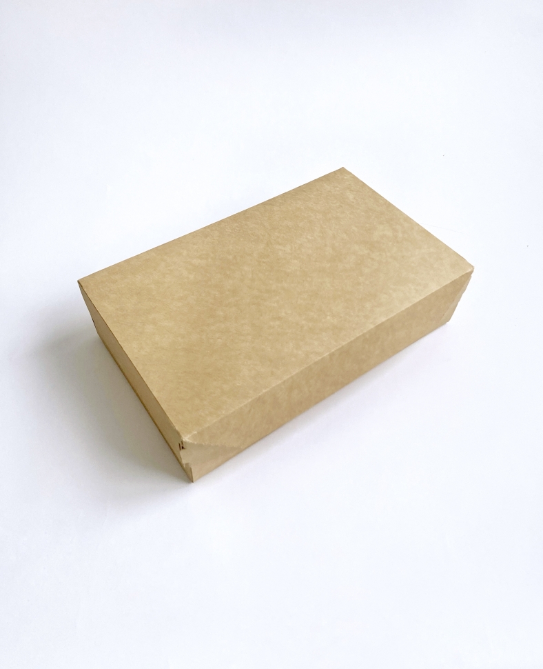 Коробка крафт-картона 23х14х6 см., бежевая
