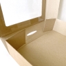 Коробка с окном 25х25х6,5 см., бурая