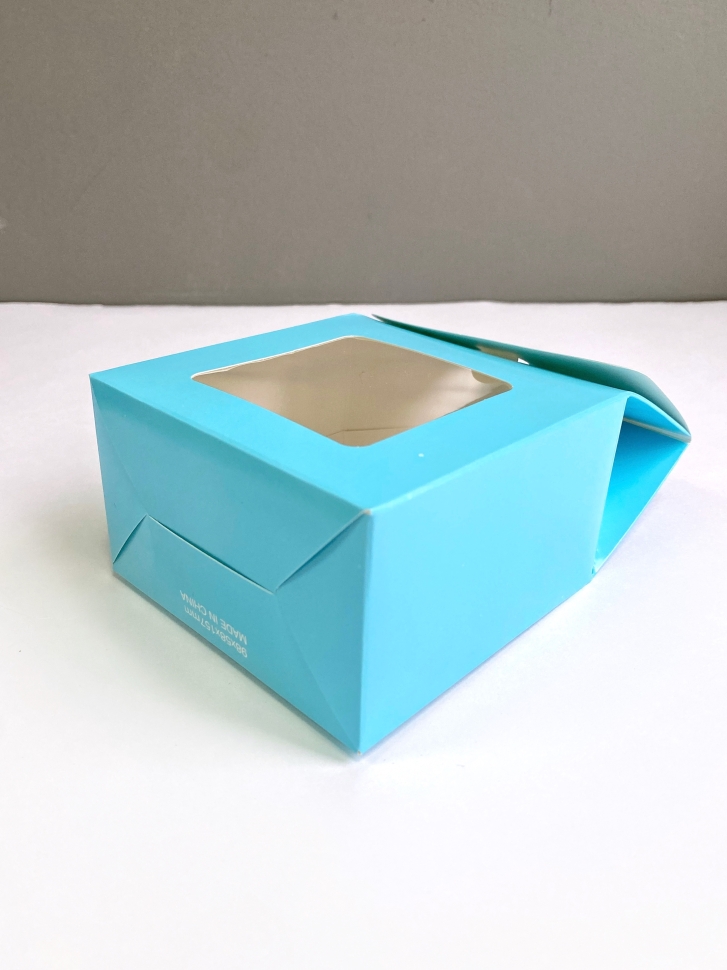 Коробка-сумочка, 10х15,5х6 см. голубая