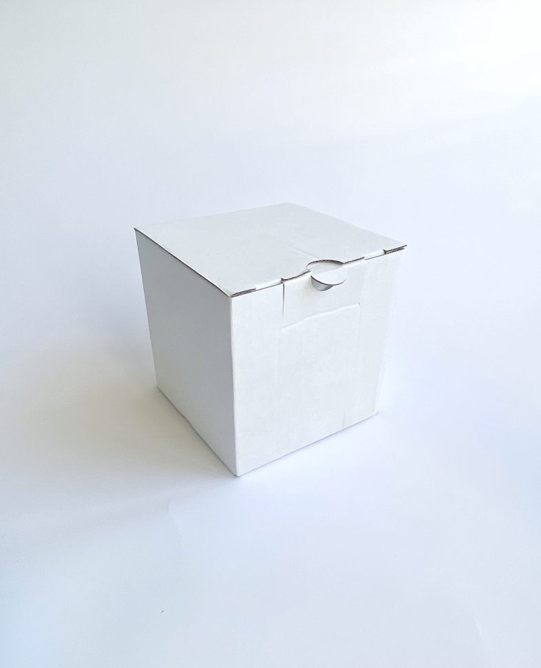 Коробка-куб из гофрокартона, 11х11х11 см., белая