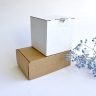 Коробка-куб 11х11х11 см, белая, самосборная, микро гофрокартон  