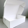 Коробка 37х26х12 см, белая, самосборная, микрогофрокартон