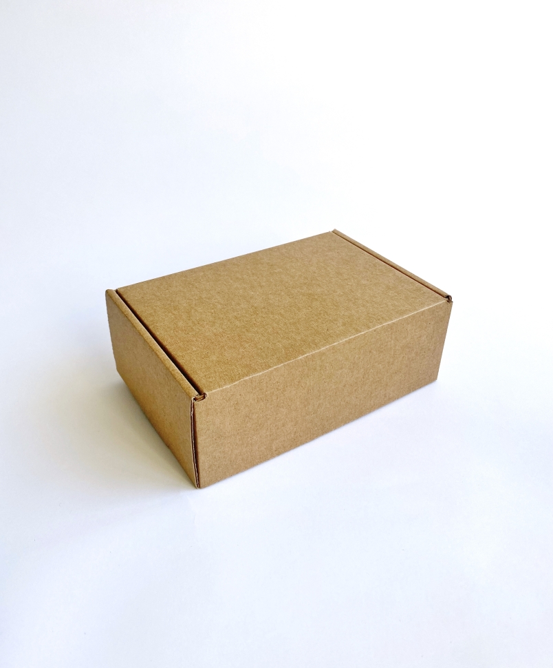 Коробка 16х11х6 см, бурая, самосборная, микрогофрокартон  