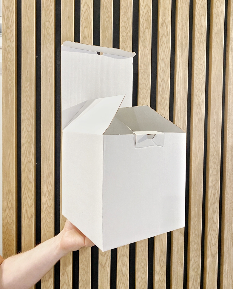Коробка-куб из гофрокартона, 20х20х20 см., белые